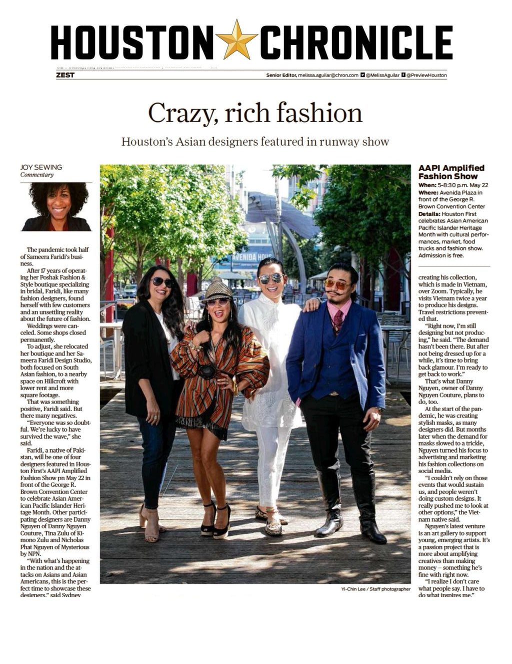 Houston Chronicle - Houston's Asian designers amplify their voices in fashion show